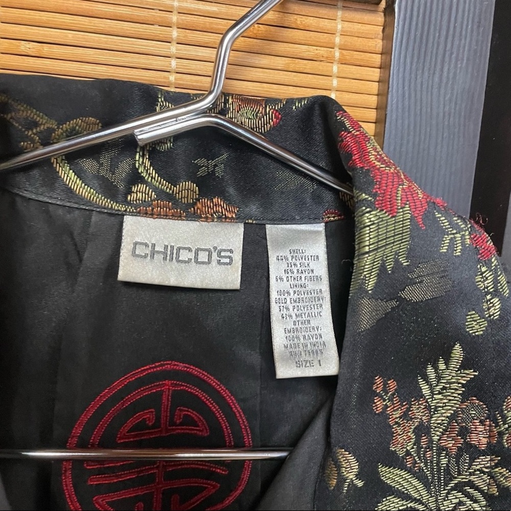Chico’s Patchwork Oriental Print Jacket - image 3